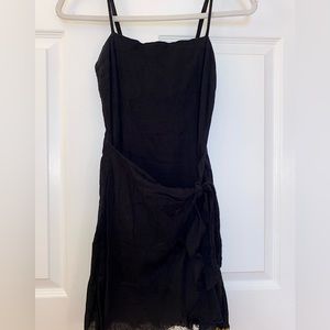 Princess Polly Black Mini Linen Dress